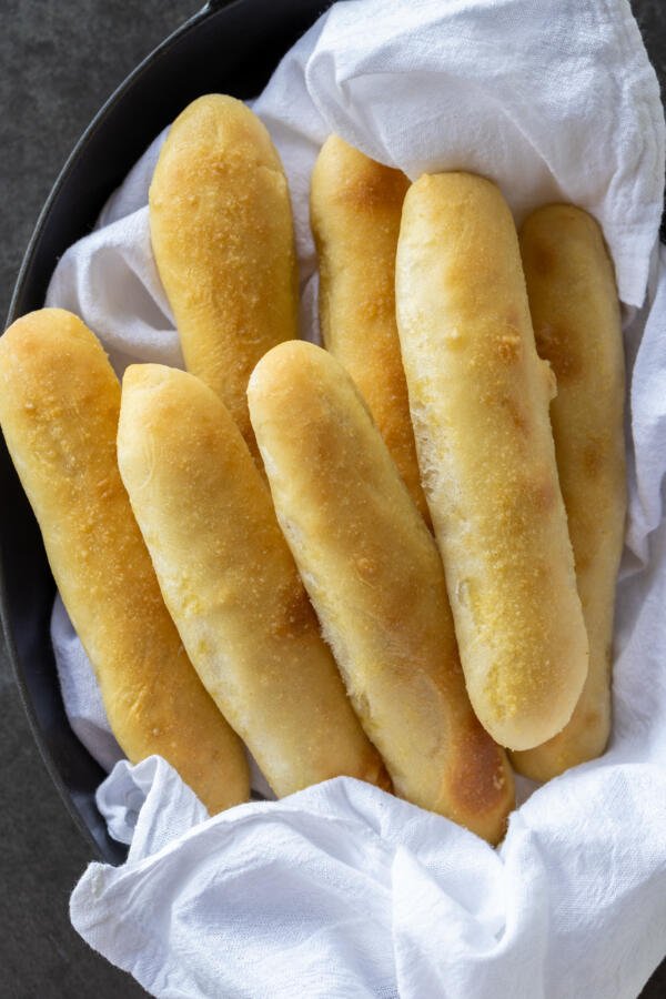 Towel with Olive Garden Breadsticks.