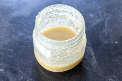 Cobb salad dressing in a jar.