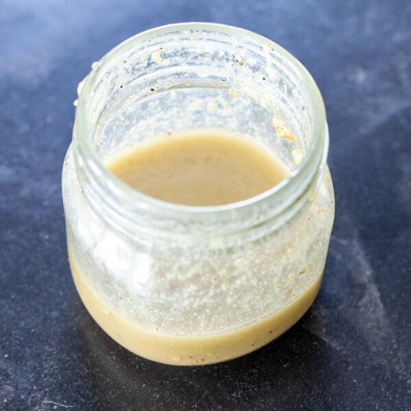 Cobb salad dressing in a jar.