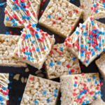 Rice Crispy Treats with sprinkles on top.