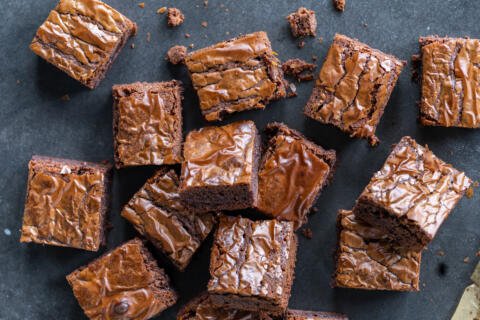 Nutella Brownies pieces.