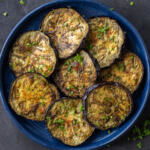 Eggplant on a plate.