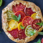 Baked Tomato Galette on a serving trya.