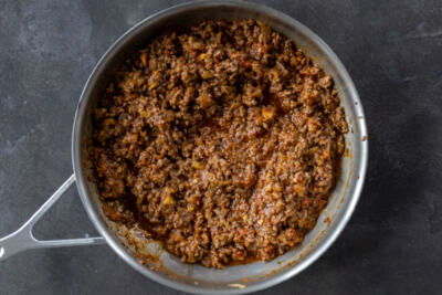 Meat filling for stuffed egglant.