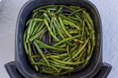 Air Fryer Green Beans in a basket.