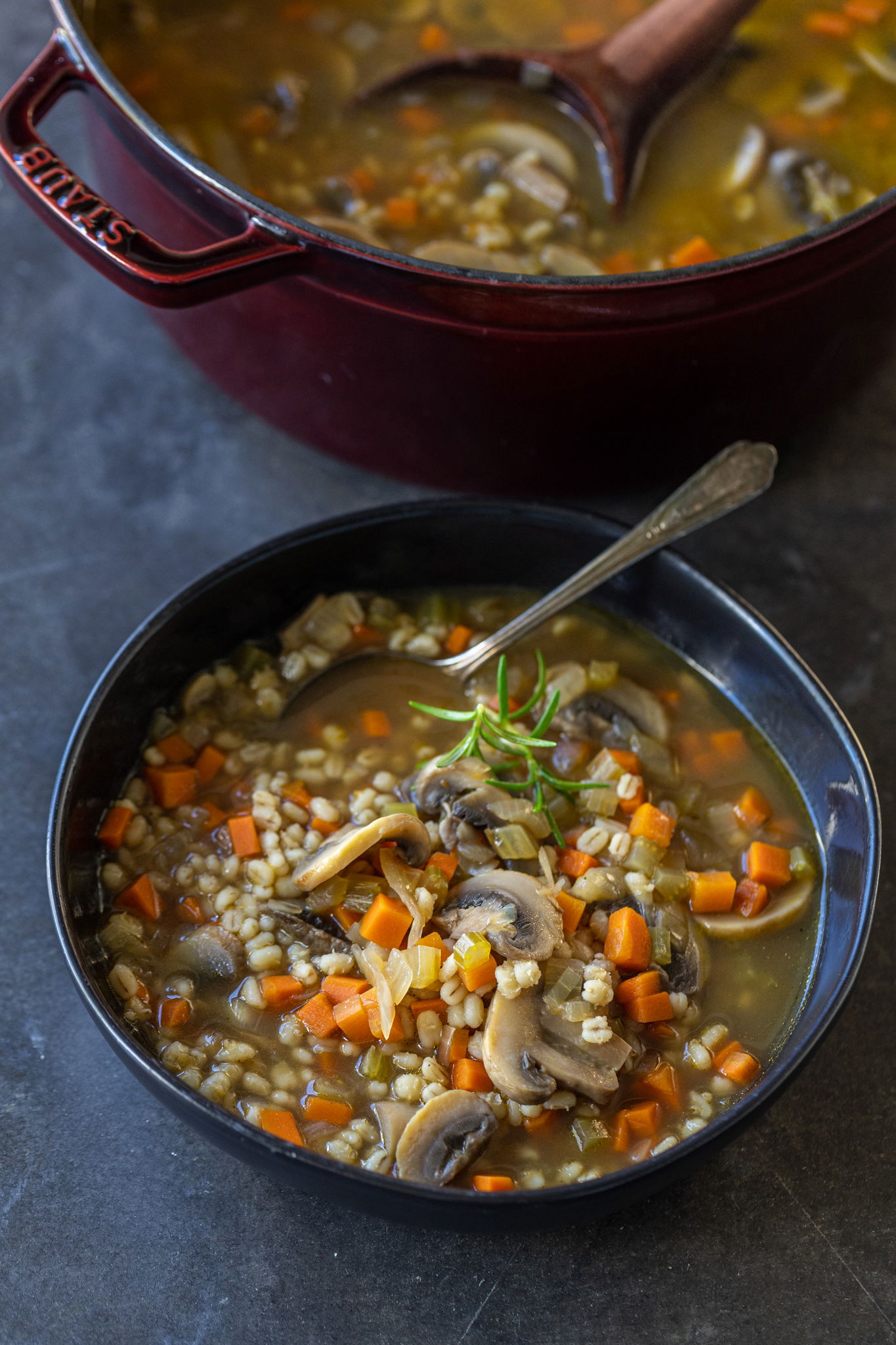 Mushroom Barley Soup - Momsdish