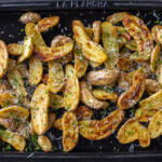 Roasted Fingerling Potatoes on a serving tray.