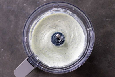 Cottage Cheese Dip in a blender.