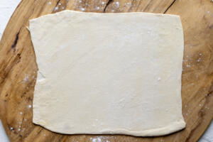 Rolled out puff pastry.