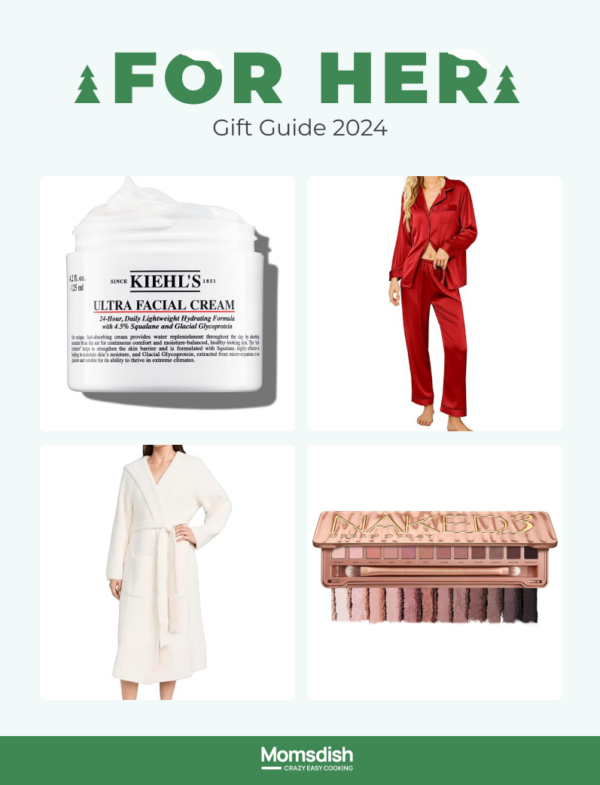 Image with 4 items as a gift idea for her. 