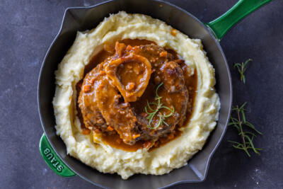 Osso Buco in a serving plate.