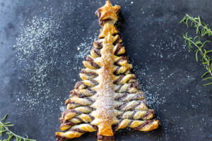 Baked Puff Pastry Christmas Tree.