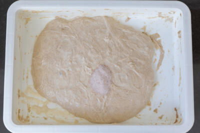 Salt added to the Sourdough.
