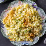 Deviled Egg Potato Salad on a plate.