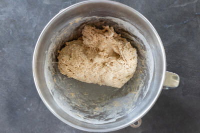 Lightly kneaded Sourdough Pita Bread dough.