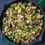 Chicken Fried Rice in a serving dish.