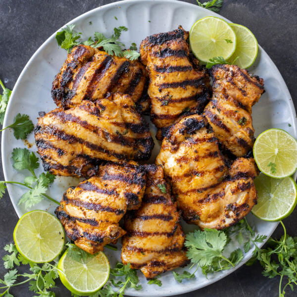 Plated Cilantro Lime Chicken.