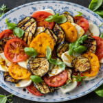 Plated Eggplant Caprese.