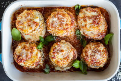 Baked Eggplant Parmesan.