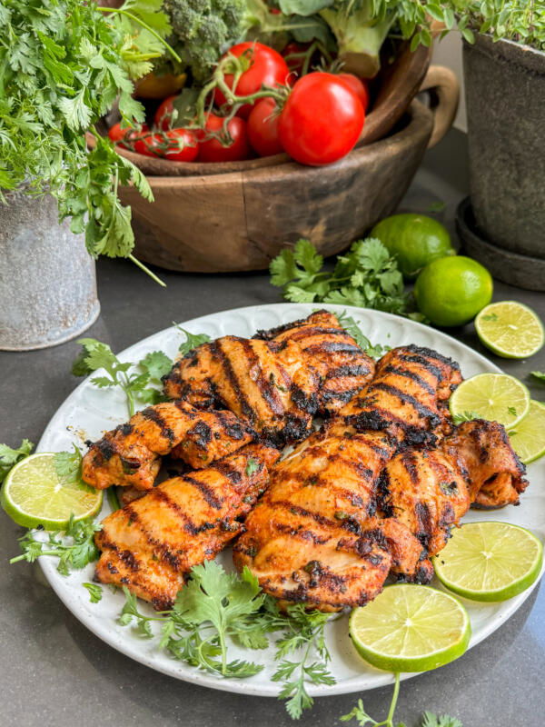 Plated Cilantro Lime Chicken.