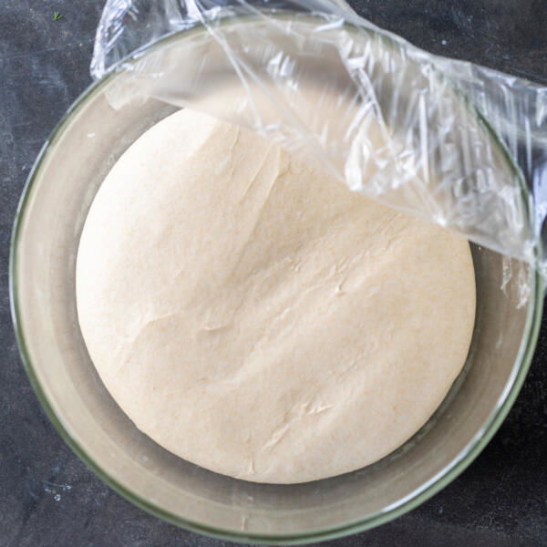 Sourdough Pita Bread dough that rised.