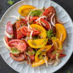 Plated Tomato Salad.