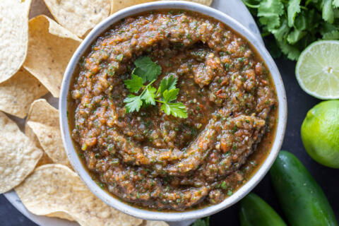Roasted Tomato Salsa in a bowl.
