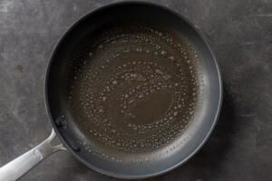 Buttered pan.