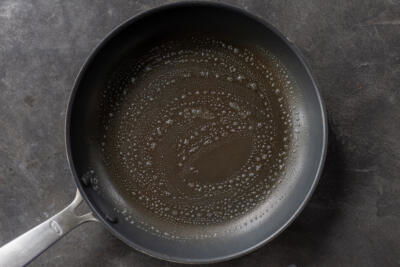 Buttered pan.