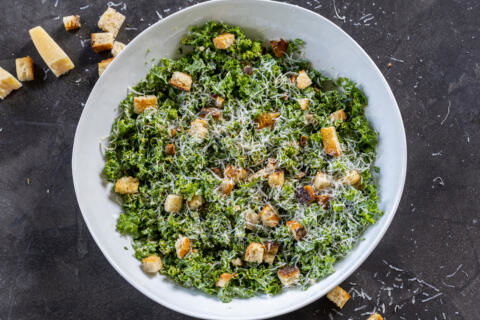 Bowl with Kale Caesar Salad.