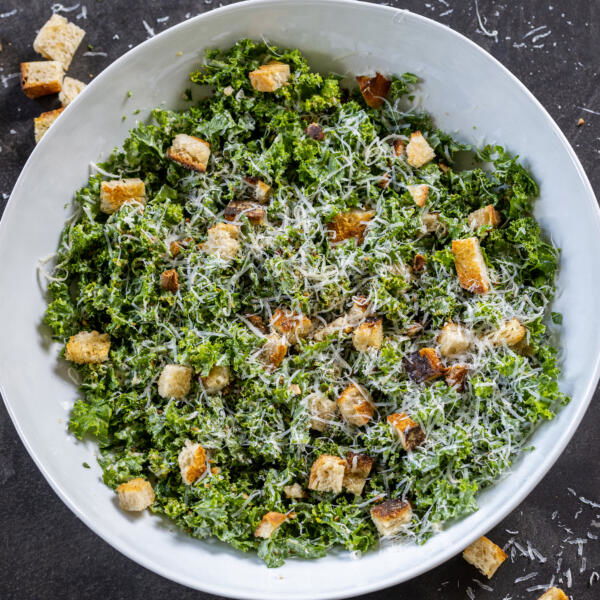 Bowl with Kale Caesar Salad.