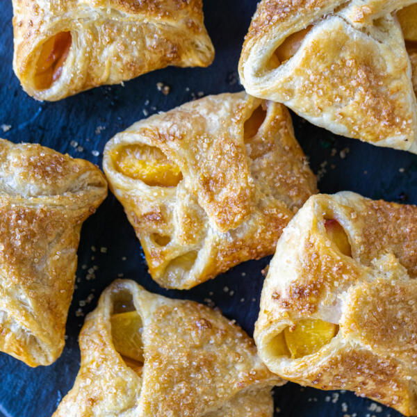 Peach Turnovers next to each other.