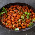 Baking dish with Tomato Confit.