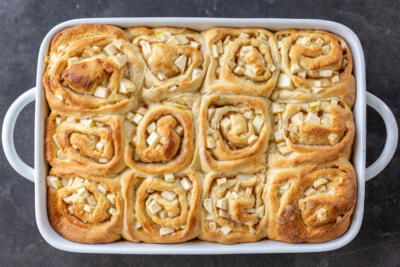Baked Apple Cinnamon Rolls.