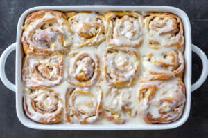 Apple Cinnamon Rolls with a glaze.