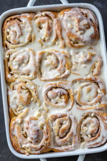 Apple Cinnamon Rolls with a glaze.