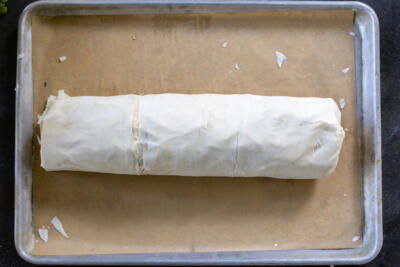 Rolled up Apple Strudel.