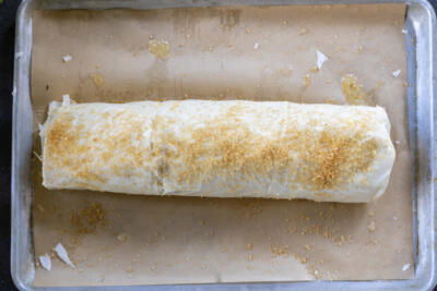 Rolled up Apple Strudel before baking.