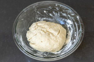 Cottage Cheese Cinnamon Rolls dough in a bowl.