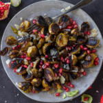 Plated Balsamic Brussels Sprouts.