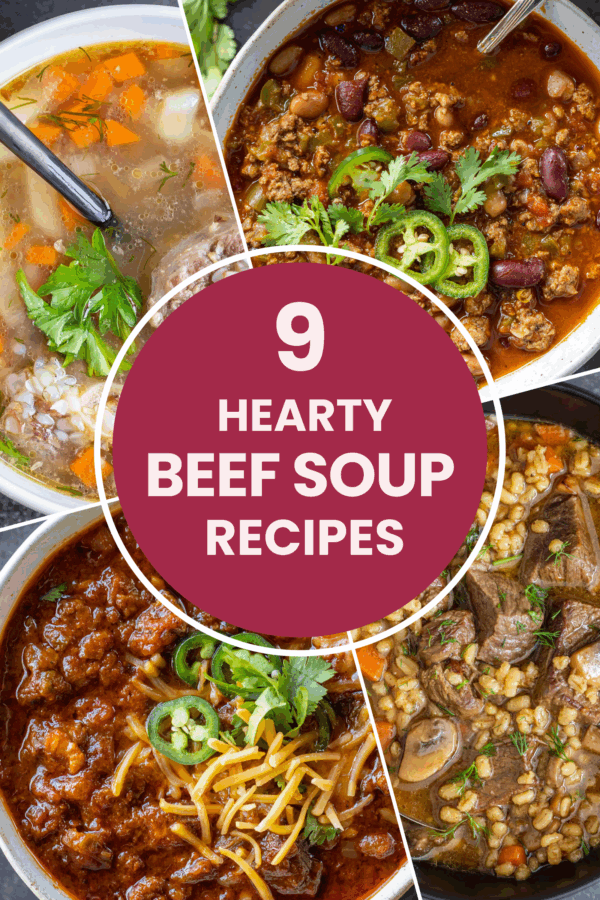 Images of recipes with soups.