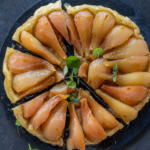 Serving tray with Pear Tarte Tatin