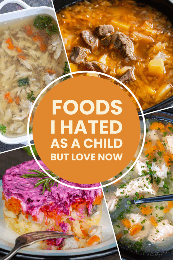 Images of foods from Ukrainian childhood.