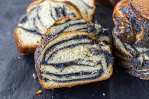 Sliced Poppy Seed Babka.