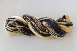 Twisted babka dough.