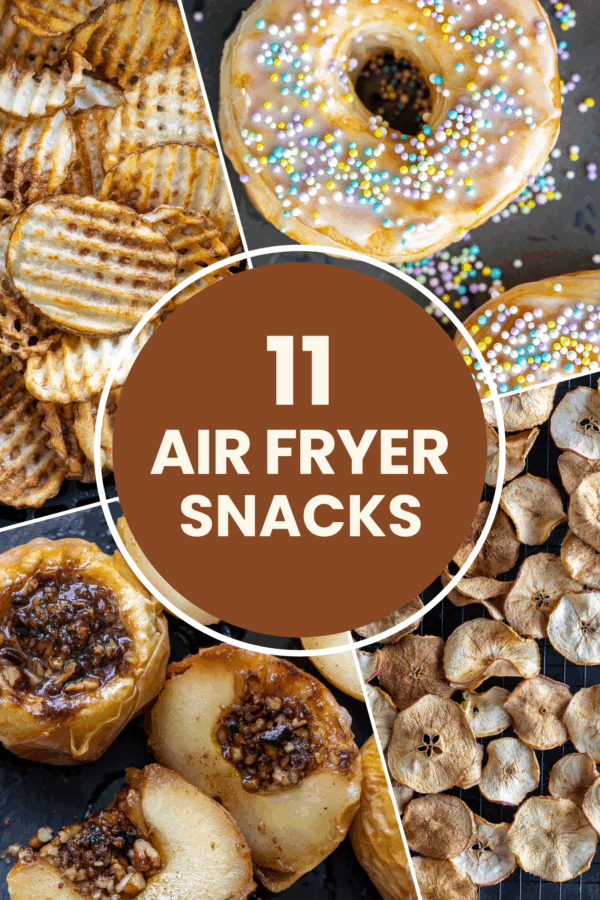 Images of foods made in an Air fryer.
