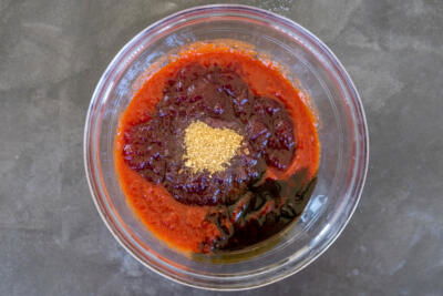 Cranberry Meatballs sauce all combined in one bowl.