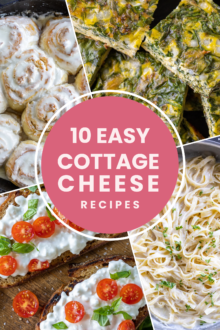 Images of cottage cheese meals.