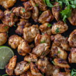 Air Fryer Chicken Bites on a serving tray.
