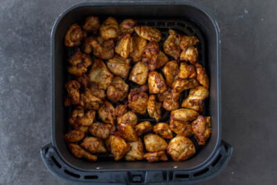 Basket with chicken.